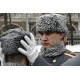 Oficiales soviéticos de alto rango sombrero de Astrakhan de piel gris Papakha URSS Sombrero de invierno ushanka