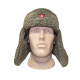 Cappello Khaki militare di Ushanka dell'ufficiale sovietico