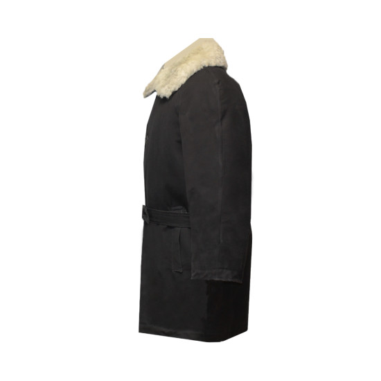 Armée de l'URSS réservoirs d'officiers militaires noir manteau d'hiver