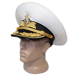 Desfile sombrero de la flota marina rusa Gorra del visera del almirante