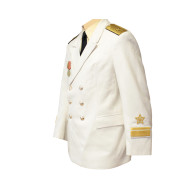Abrigo de desfile de la flota naval del almirante blanco con camisas