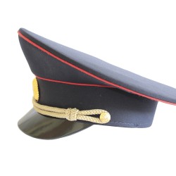 ロシア警察青色の印章付きキャップバイザー帽子、記章とコード KGB