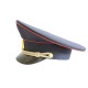 Cappello con visiera e visiera blu della polizia russa con stemma e cordoncino KGB