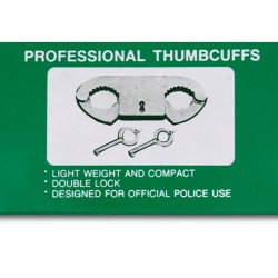 STEEL compact professional THUMBCUFFS with 2 keys