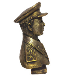 Busto bronzeo di Konstanty Rokossowski, signore della guerra sovietico / polacco