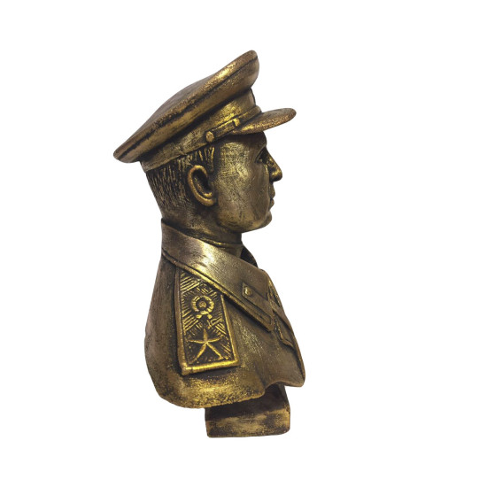 Busto bronzeo di Konstanty Rokossowski, signore della guerra sovietico / polacco