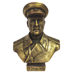 Busto bronzeo di Konstanty Rokossowski, signore della guerra sovietico / polacco