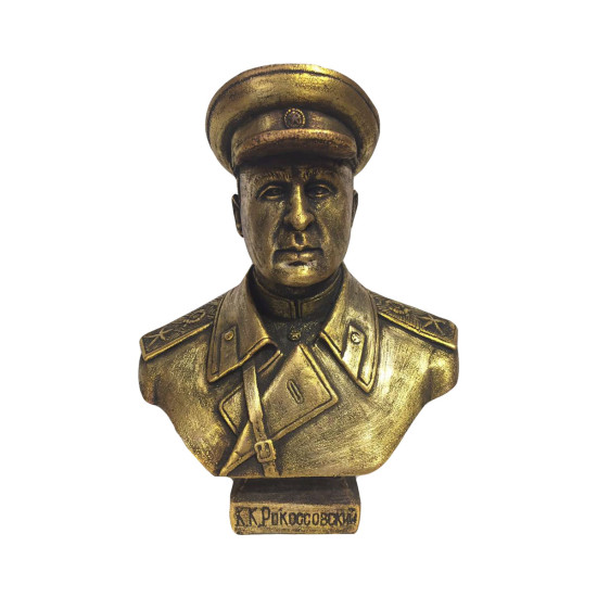 Busto bronzeo di Konstanty Rokossowski, signore della guerra sovietico / polacco