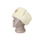 Cappello invernale sovietico militare USHANKA in pelliccia bianca con doppia aquila
