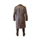 USSR brown NKVD military Soviet officer Leather Overcoat