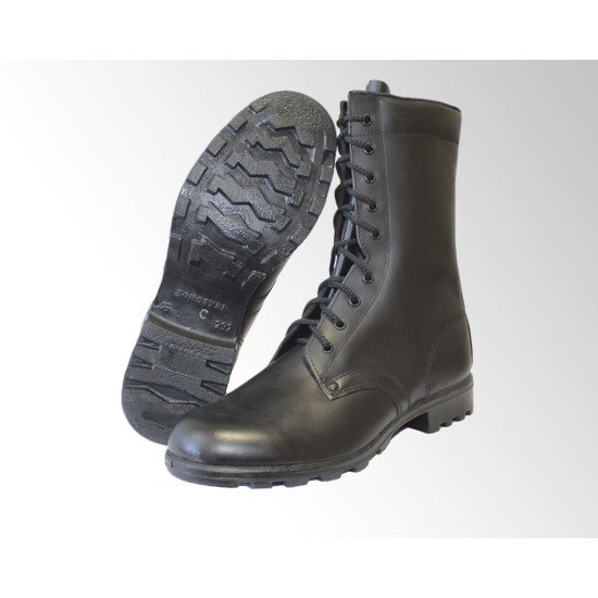 Airsoft Soviétique statutaire haute cheville chromée bottes en cuir demi-saison