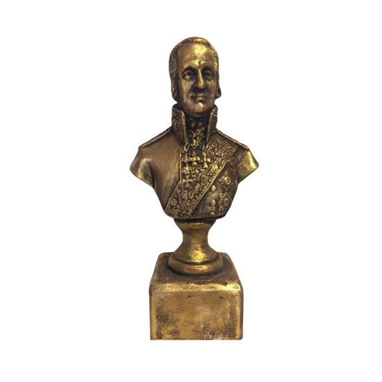 Busto de bronce del almirante de la armada del siglo XVIII Ushakov