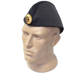 Sombrero negro de oficial naval soviético Pilotka