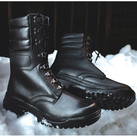 Pelle nera stivali invernali Monte Bianco 528