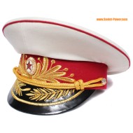 Sombrero de visor blanco soviético / ruso Infantería Generales