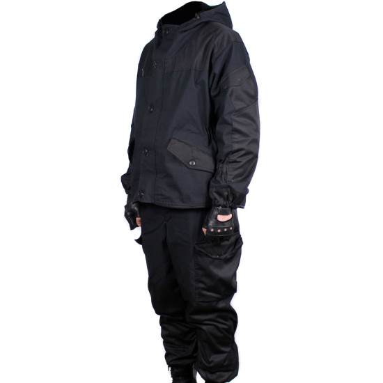 Modern GORKA 3 black winter uniform with fleece lining