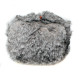 Rabbit fur modern gray winter hat ushanka