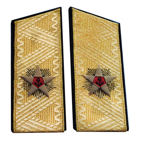 Soviet PARADE shoulder boards for ADMIRAL uniform epaulets