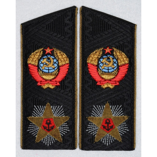 Epaulettes noires uniformes soviétiques ADMIRAL Epaulettes USSR