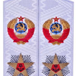 Epaulières blanches soviétiques pour l'uniforme de l'ADMIRAL