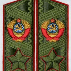 Soviet MARSHAL's uniform green shoulder boards with embroidery