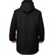 Warmer schwarzer Winterparka Taktische Kapuzenjacke mit Kapuze im urbanen Stil Warmer schwarzer Winterparka Taktische Kapuzenjacke mit Kapuze im urbanen Stil