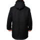 Warm Winter parka nero Giacca tattica con cappuccio Cappotto tipo Urban con cappuccio