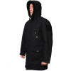 Warmer schwarzer Winterparka Taktische Kapuzenjacke mit Kapuze im urbanen Stil