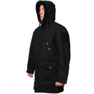 Warm Winter parka negra Chaqueta táctica con capucha Abrigo tipo urbano con capucha