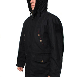 Warm Winter parka nero Giacca tattica con cappuccio Cappotto tipo Urban con cappuccio