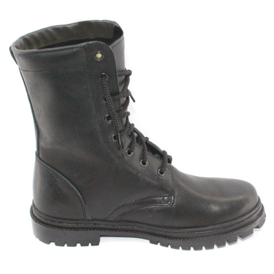 Airsoft Bottes hautes en cuir noir