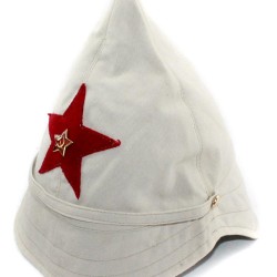 Soviet RKKA military beige BUDENOVKA  cotton summer hat