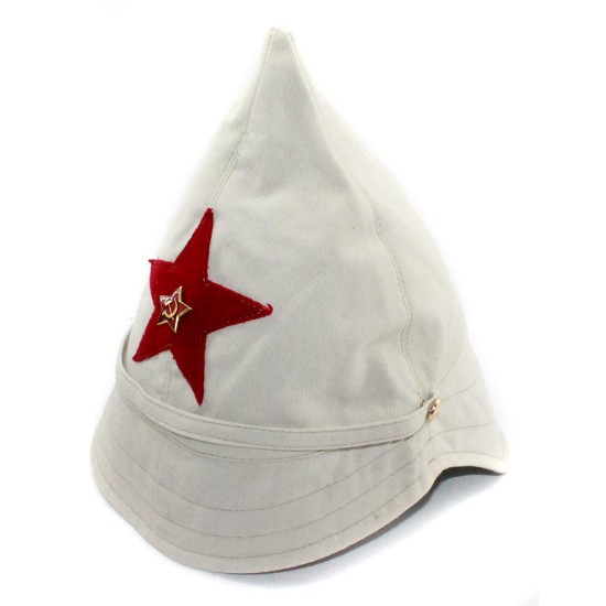 RKKA soviétique Boudionovka beige chapeau militaire russe d'été en coton