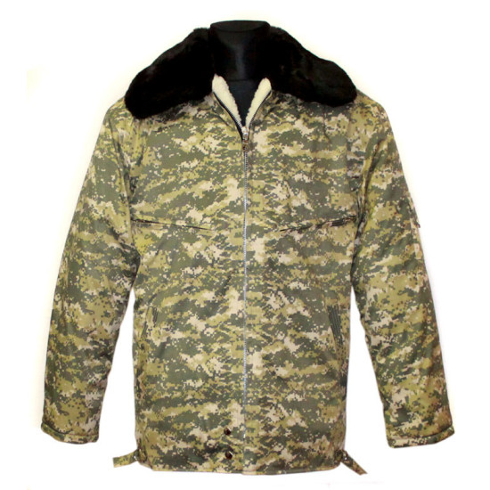Ukraine Militäroffiziere Winter warm Tarnjacke