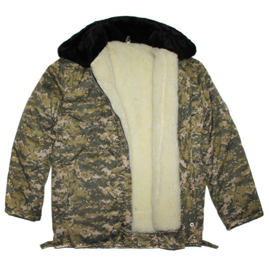 Ukraine Militäroffiziere Winter warm Tarnjacke