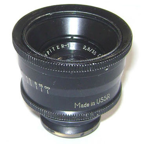 JUPITER-12 schwarzes Objektiv für die Kamera von Fed Zorki Leica 2,8 / 35