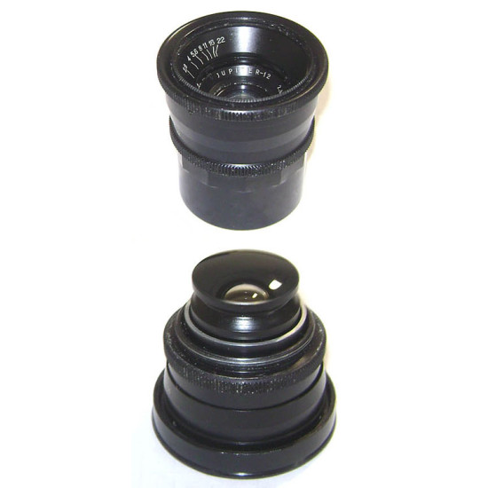 JUPITER-12 negro para cámaras Fed Zorki Leica 2,8 / 35
