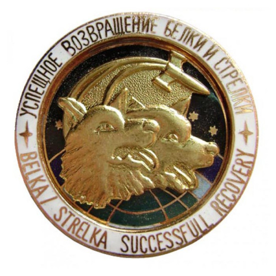 Soviet SPACE BADGE Belka Strelka success full recovery