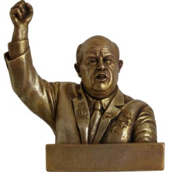 Busto de bronce ruso Secretario soviético Jrushchov