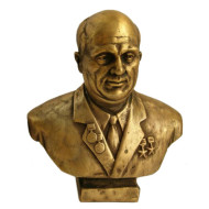 Bronze buste soviétique de Nikita Khrouchtchev