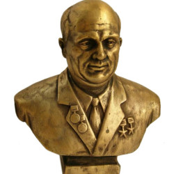 Bronze Soviet bust of Nikita Khrushchev