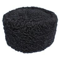Sombrero de astrakhan negro de piel de invierno ruso Papaha