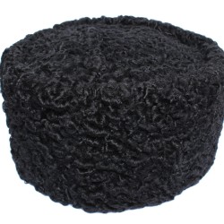 Sombrero de astrakhan negro de piel de invierno ruso Papaha