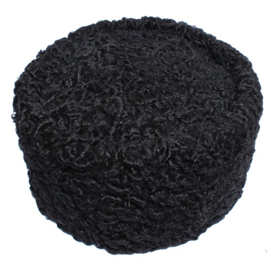 Colbacco di astrakan nero cappello di pelliccia di inverno russo Papaha