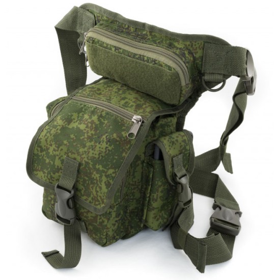 Tactical leg bag for travel / hiking digital camo
