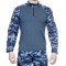 Chemise tactique numérique bleue MPA-12 chemise de camouflage à manches longues pull militaire urbain