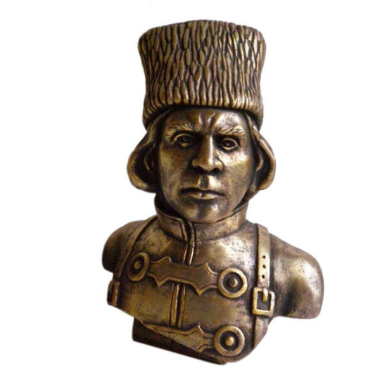 Busto in bronzo Cosacco di Nestor MAKHNO ucraino