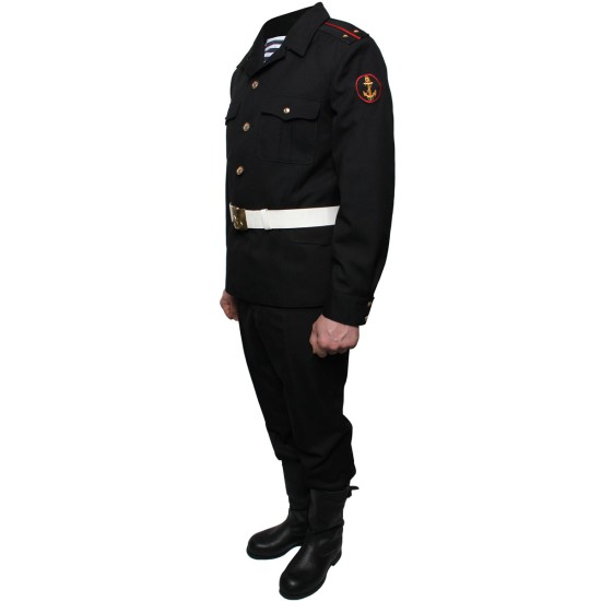 Russische Marines Officer Parade schwarze Uniform