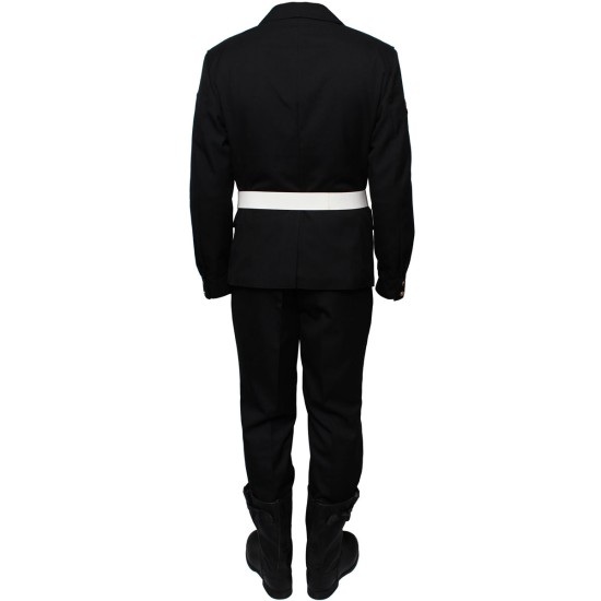 Russische Marines Officer Parade schwarze Uniform