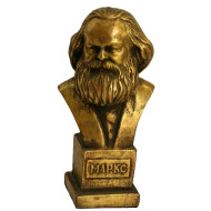 German philosopher Karl Marx bronze copper bust